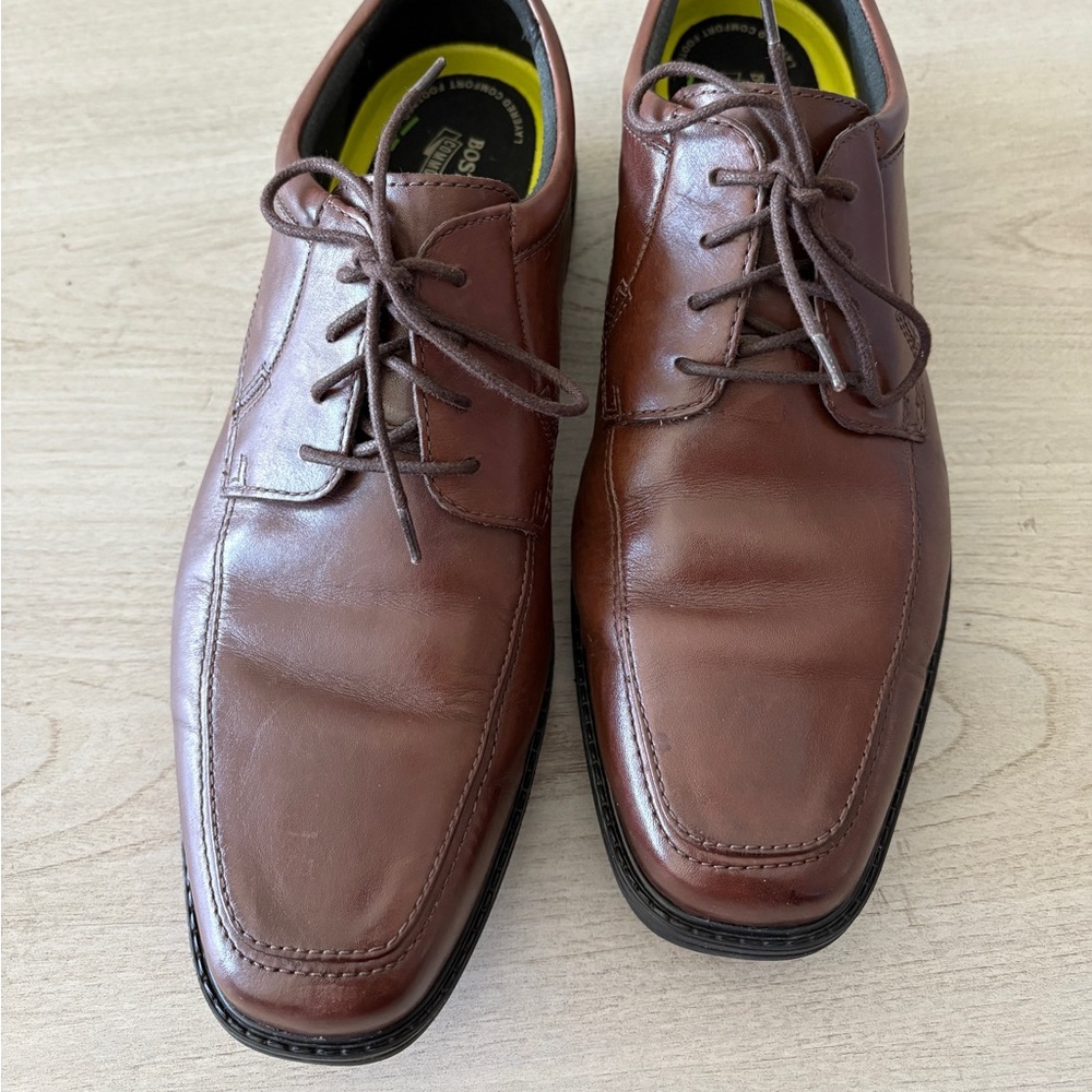 Bostonian Brown Leather Oxford Shoes - Picture 2 of 6